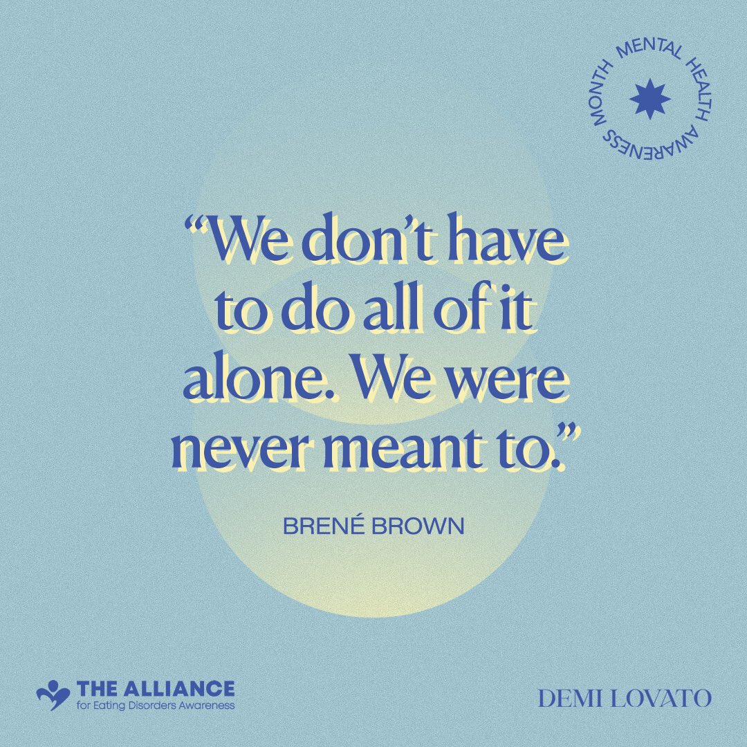 ddlovato's tweet photo. I am one of the 28.8 million Americans who will have an eating disorder in their lifetime. There were times I felt completely alone and that no one else could relate. But I know that I am not alone - and neither are you. https://t.co/zNlNwBu0tq