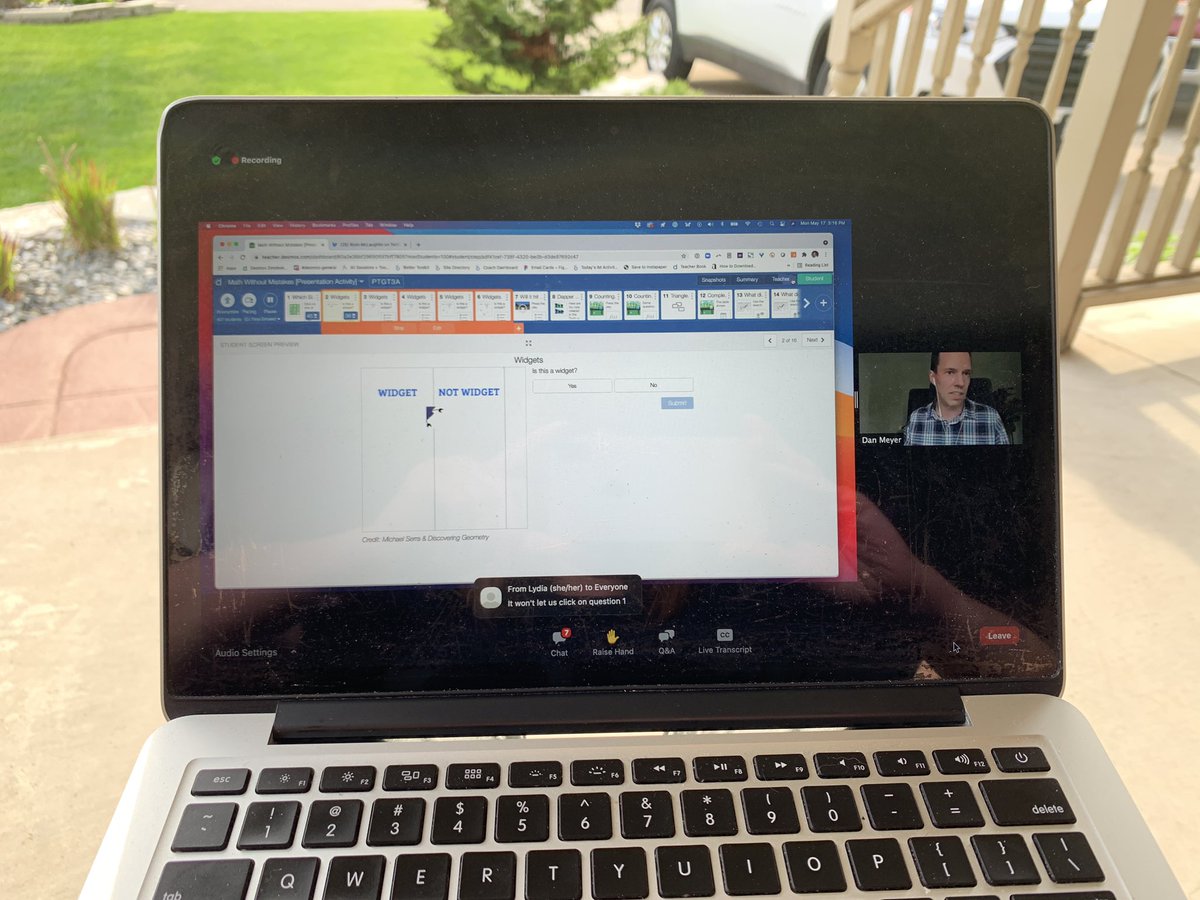 So excited to hear Dan Meyer’s Keynote address at #OAME2021 from my sunny porch!