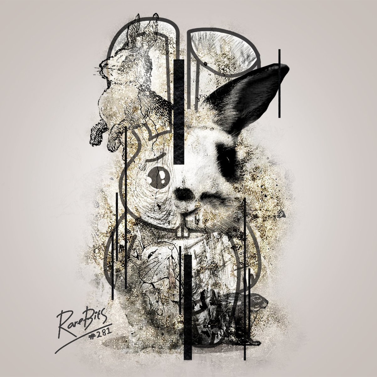 BunniesRarebit's tweet photo. ๐โฅ๏ธ Darker Montage Bunny - A bunny made of some happy tales, and some dark ones. Not everything is what it seems for this bunny; sometimes his life flashes into animation; just for a second though. ๐โฅ๏ธ 1of1 available now. #Rarebitbunnies #nft #abitdifferent https://t.co/3sikiRfmhW