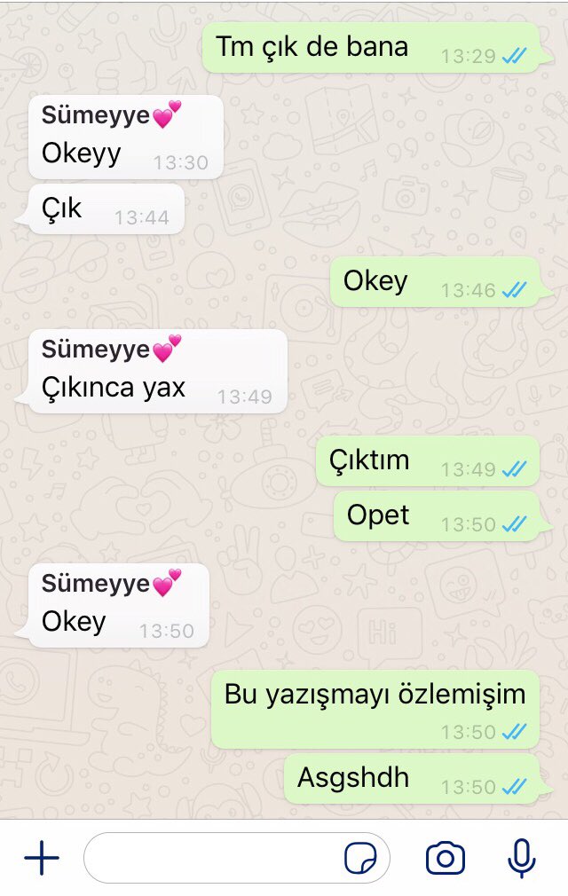 İşte o beklenen en özlediğim mesajlaşma 😂