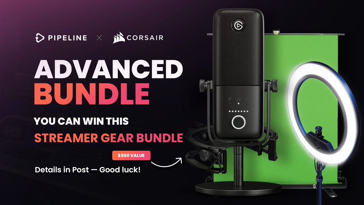 CreatorCEOshow's tweet image. Want to level up your stream setup? Here's your chance! 😵 

We’re giving away:

👉 Collapsible Elgato Green Screen 
👉 Corsair Ring Light 
👉 Elgato Wave 3 microphone + Shock mount

🔥 A $560 value 🔥 

To enter ➡️ Follow us, like, comment &amp;amp; tag a friend who streams, + retweet!