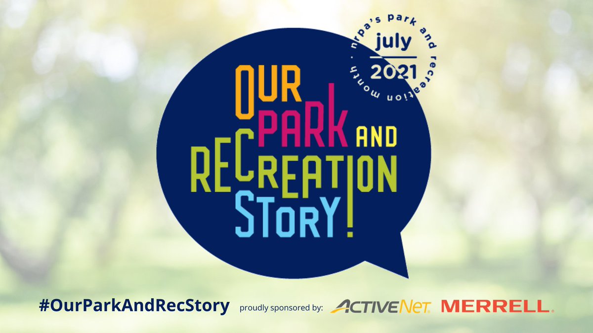 The 2021 Park and Recreation Month logo is available now! Download the logo to use on any of your materials leading up to and throughout July 2021 to show your support and participation: bit.ly/3tSwdLt

#OurParkAndRecStory <a href="/ACTIVEnetwork/">ACTIVE Network</a> @merrelloutside
