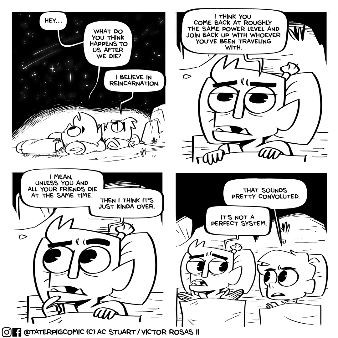 "Also if you're just really bored with yourself, you can reincarnate without all the trouble of dying." "Your religion is very strange." - https://t.co/x7VVYlYaSp 