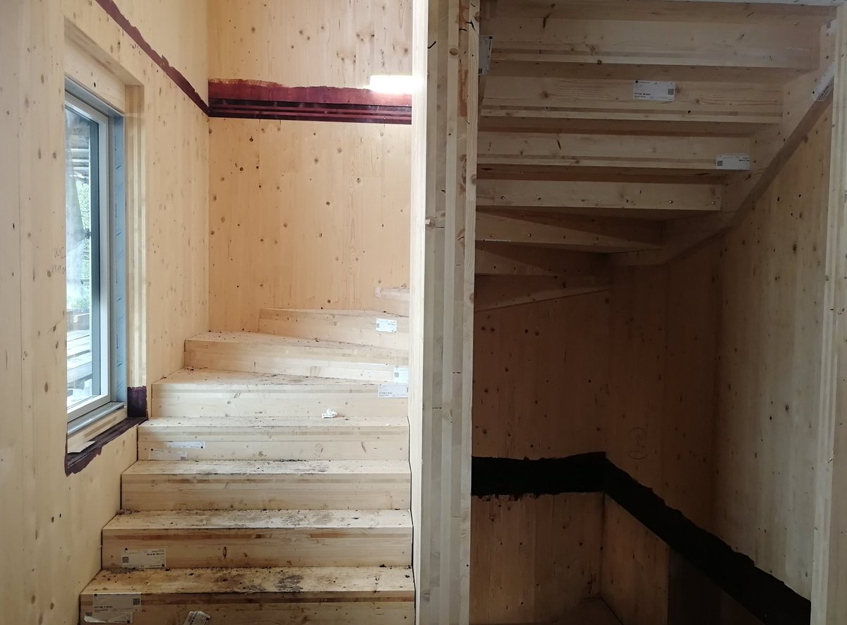 ehwha_'s tweet photo. New buildings and spaces beginning to take shape at Croft Gardens, Cambridge. CLT frames and stairs, with more to come in the next 12 months. Exciting progress! #FCBStudios #architecture #NetZero https://t.co/jsIhHCGsza