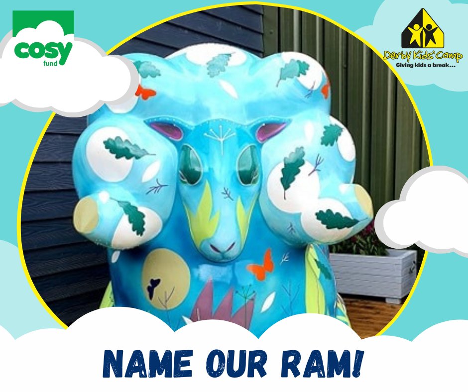 Derby Kids' Camp (@derbykidscamp) on Twitter photo 🐏 Meet the awesome <a href="/cosyfund/">cosyfoundation.com</a> Ram – celebrating Derby Kids’ Camp for #DerbyRamTrail!
But there’s only one problem…
…our lovely ram doesn’t have a name!
👇 Help us out with some suggestions!
<a href="/cosydirect/">Cosy Direct</a> <a href="/DerbyRamTrail/">Derby Ram Trail</a> <a href="/derbymuseums/">Derby Museums</a> #whatsonderby #derby #charity 🐏 Meet the awesome <a href="/cosyfund/">cosyfoundation.com</a> Ram – celebrating Derby Kids’ Camp for #DerbyRamTrail!
But there’s only one problem…
…our lovely ram doesn’t have a name!
👇 Help us out with some suggestions!
<a href="/cosydirect/">Cosy Direct</a> <a href="/DerbyRamTrail/">Derby Ram Trail</a> <a href="/derbymuseums/">Derby Museums</a> #whatsonderby #derby #charity