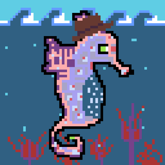 Sherlock Seahorse chases after the crook who stole his pipe

#CNFT #Cardano #NFT