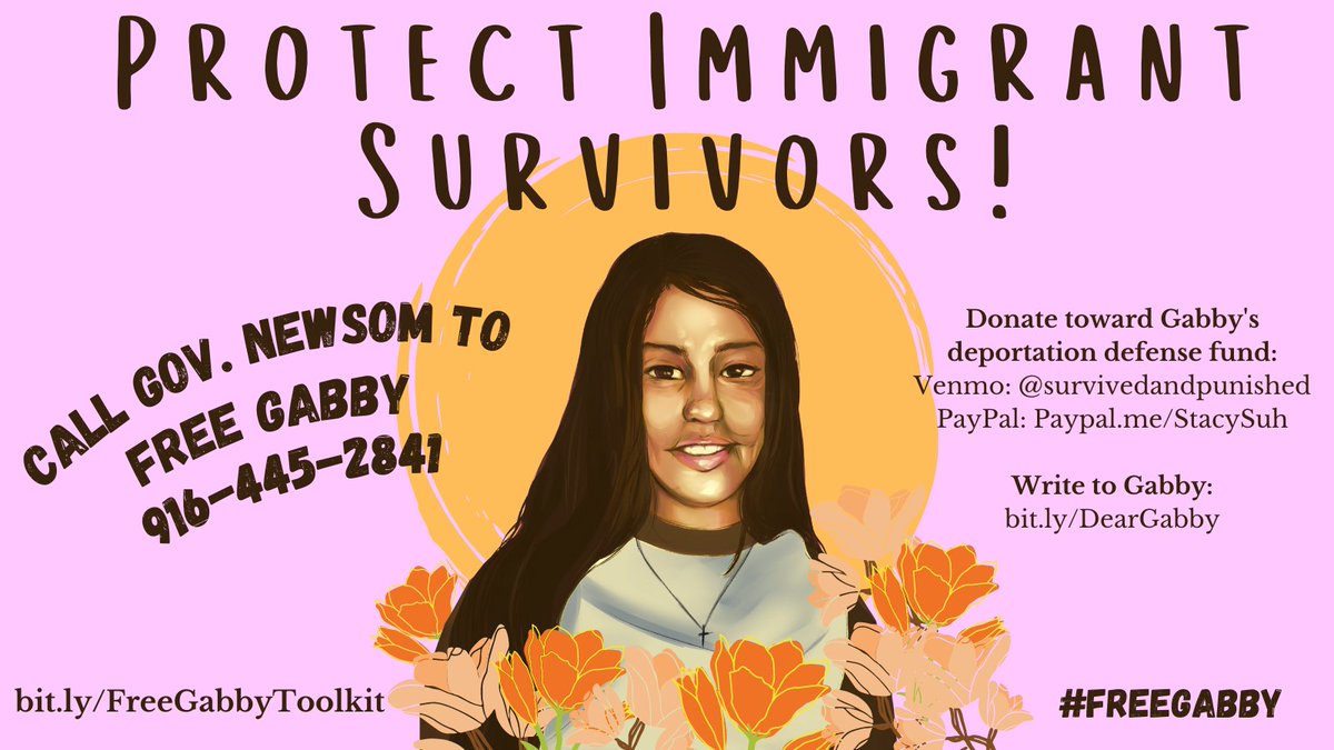Gabriela Solano, an immigrant DV survivor, was transferred to ICE after serving 22 yrs. She now faces the added punishment of deportation. Gavin Newsom can grant clemency to #FreeGabby and reunite her with her family & community. #ProtectImmigrantSurvivors #StopICEtransfers