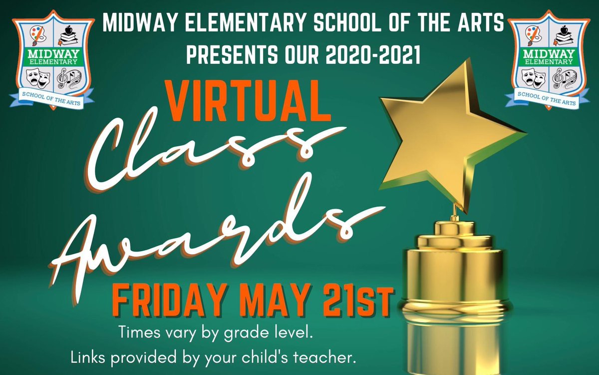 It's almost time to celebrate our scholars with our 2020-2021 VIRTUAL Class Awards! 🏆🥇🏆 Join us (VIRTUALLY) this Friday May 21st as we recognize our scholars incredible accomplishments &amp; growth this school year! **Individual links will be sent out by your child's teacher.**
