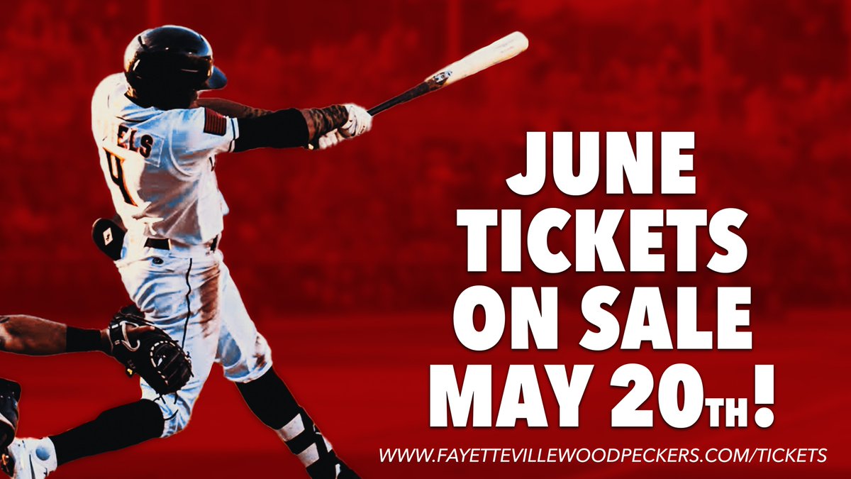 Good news! Tickets for June home games go on sale THIS THURSDAY at 10 a.m. online AND in-person at the Truist Box Office!

🎟️ INFO:  bit.ly/FayJuneTickets