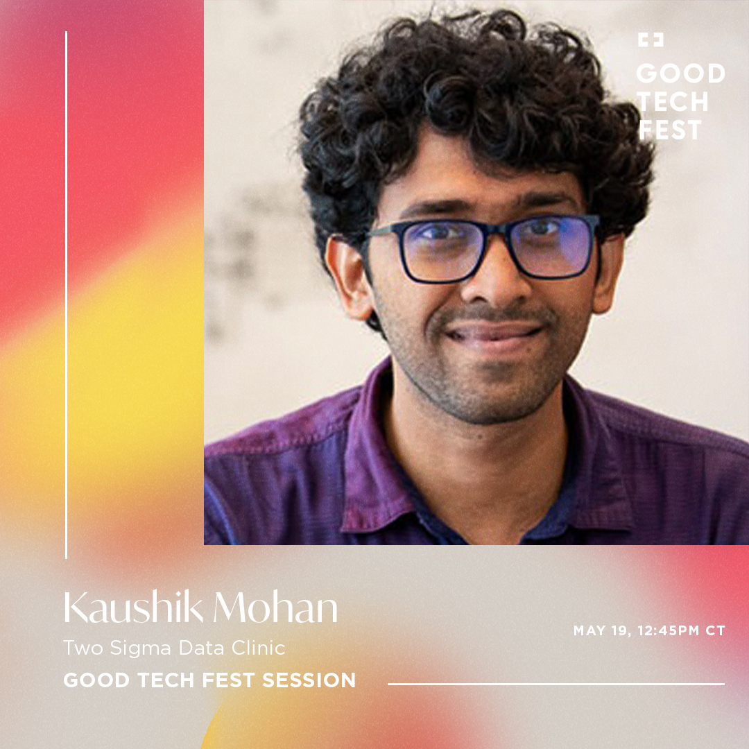 Join us this Wed May 19 at 1:45pm ET as Kaushik Mohan shares how we help organizations build more equitable #dataforgood #techforgood solutions at #GoodTechFest. Sign up with promo code FriendOfTheNerd: goodtechfest.com
