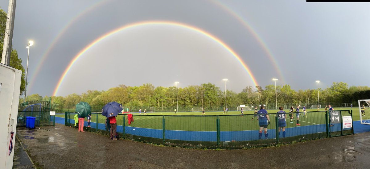 alibutler's tweet photo. Sumner hockey ⁦@candfhockey⁩ under the most amazing rainbow ⁦@EnglandHockey⁩ https://t.co/OdJp3AIXtm