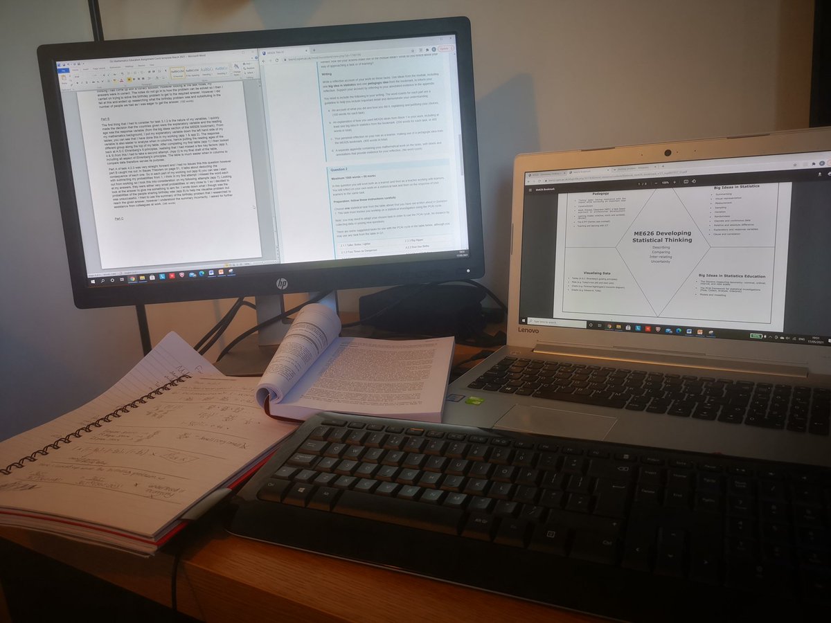 Developing statistical thinking in schools study session tonight. Taking a step back and thinking about yourself as a learner to help you understand how students see problems 💭