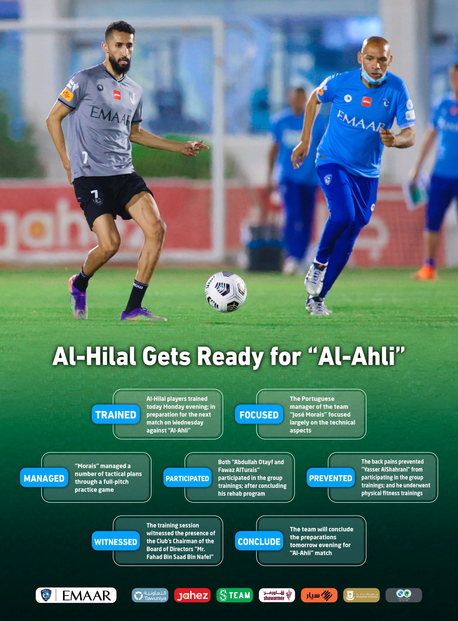 AlHilal Saudi Club on Twitter "📃 AlHilal Gets Ready for “AlAhli” 