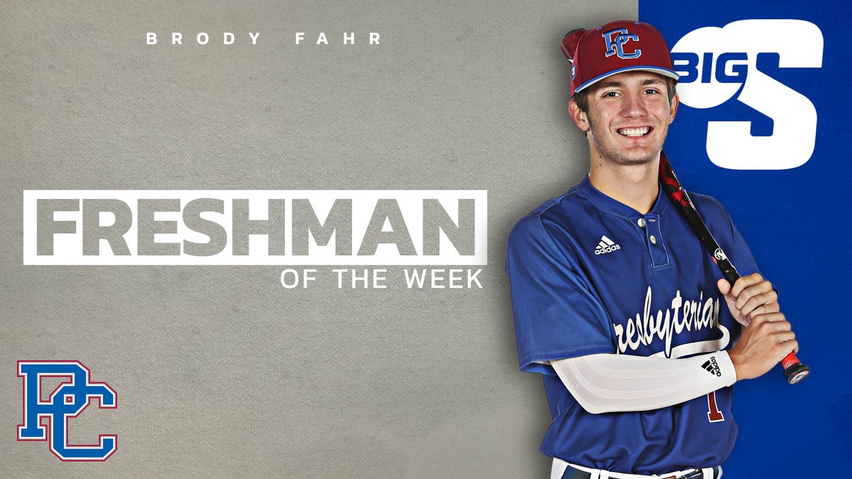 He went 9-for-15 with 4⃣ RBI in a conference SWEEP!

@PresbyterianBSB's Brody Fahr is the #BigSouthBase⚾️ Freshman of the Week!