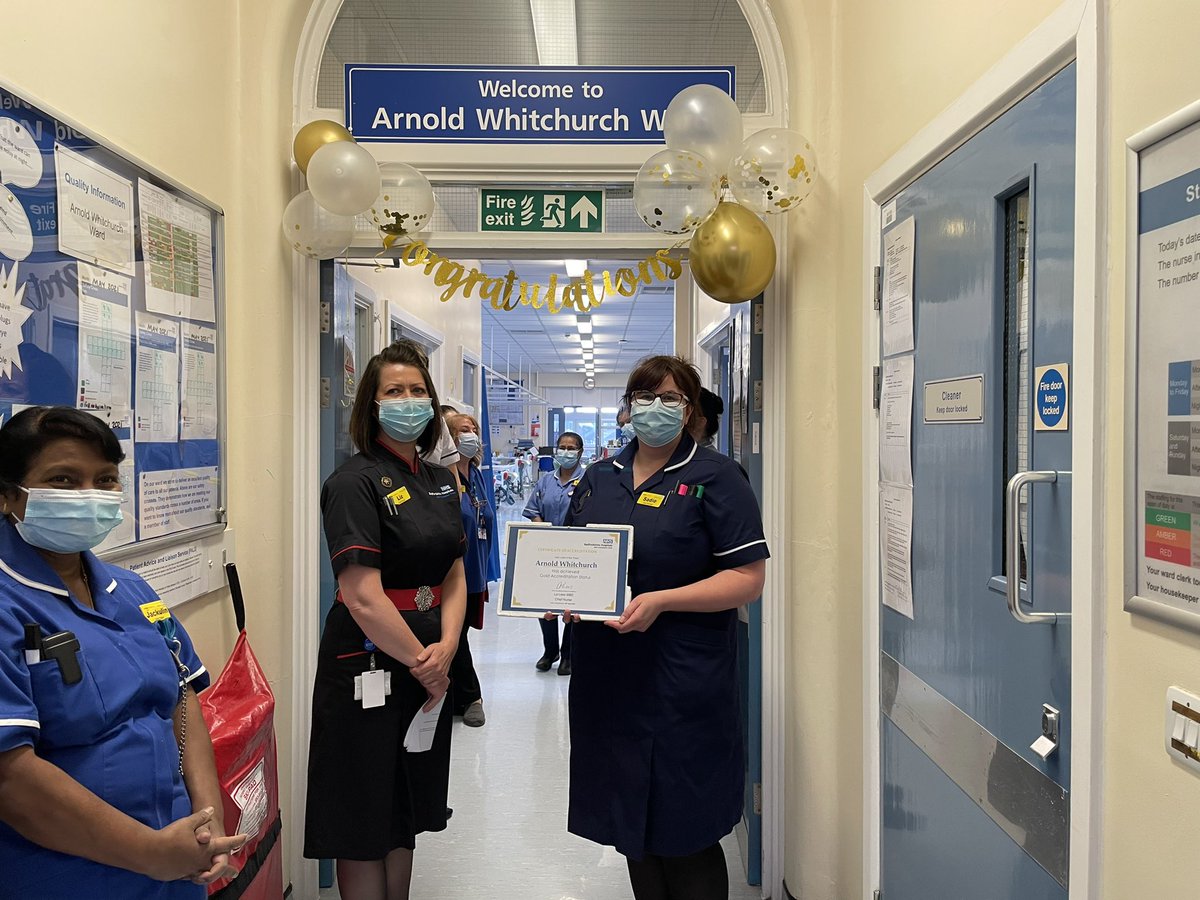 Huge congratulations to <a href="/sadieking07/">Sadie king</a> and the fabulous team on Arnold Whitchurch Ward on achieving the first Gold Accreditation <a href="/bedfordhospital/">Bedford Hospital (Bedfordshire Hospitals NHS FT)</a> <a href="/LandDHospital/">Luton and Dunstable University Hospital</a> well done to you all! <a href="/LeesLizzie/">Liz Lees</a> <a href="/HelenFriend11/">Helen Friend</a> <a href="/BillWood_28/">Belinda Wood</a> <a href="/ShilbyS/">Shilby Santhosh</a> #1professionalvoice #teamCNO #nursingexcellence