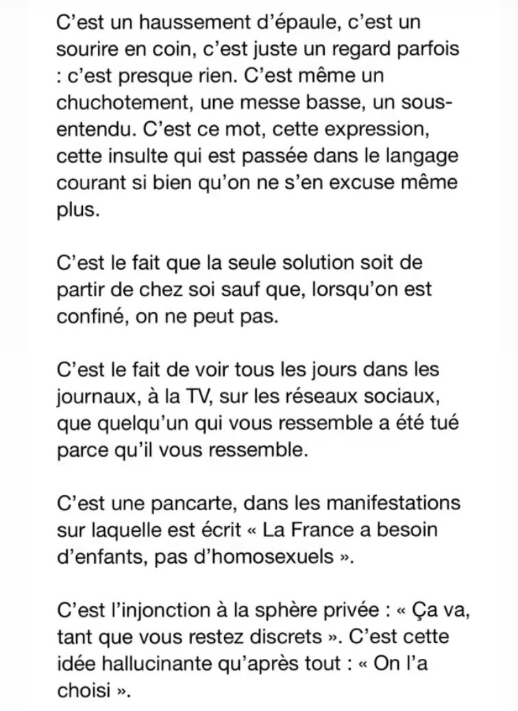 cabanong's tweet photo. Les mots de @ATrapenard ce matin sur @franceinter #journeemondialecontrelhomophobie 🏳️‍🌈 https://t.co/yudWoHD8AE