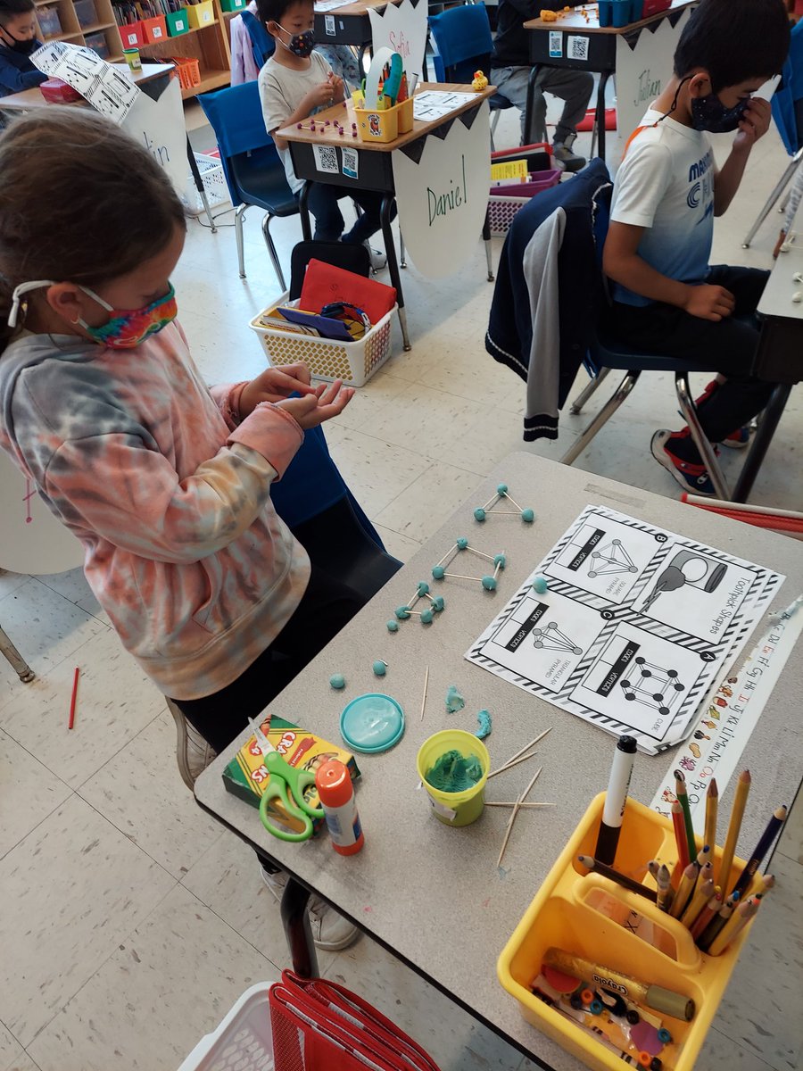 Quadrilaterals of all sorts, pentagonal pyramids, even hexaprisms! Our Mathematicians got hands on with some Geometry during STEAM :)