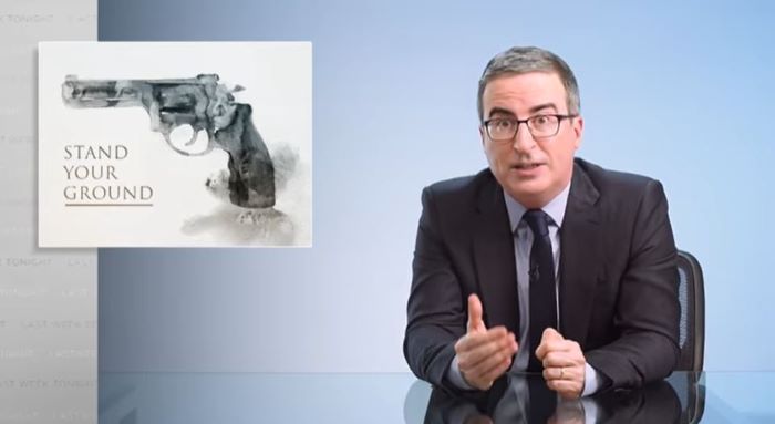 WATCH: John Oliver takes Aim at “Stand Your Ground” Laws increasing Gun Violence with Racial Disparity
#JohnOliver #StandYourGround #GUNviolence #RacialDisparity #GunControlNow 

READ theoutfront.com/watch-john-oli…