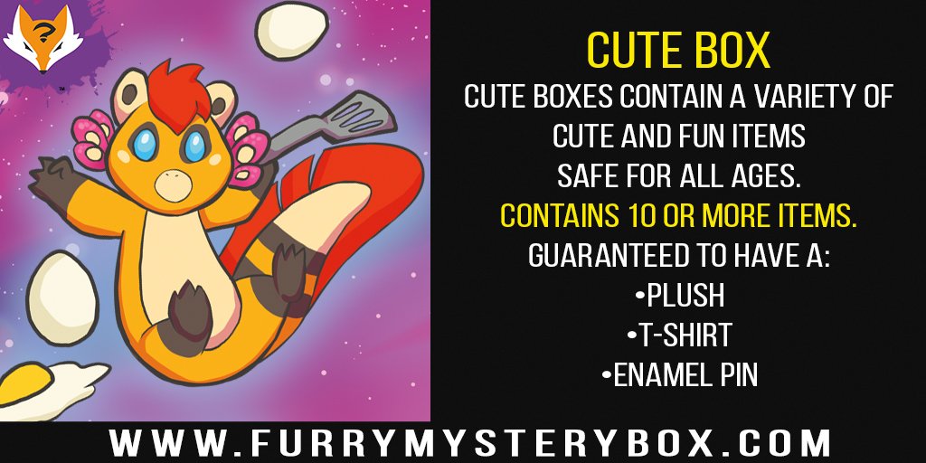 furrymysterybox's tweet photo. Cute boxes contain a variety of cute and fun items safe for all ages.
https://t.co/lygQGg0eb1
Art by Salmagundi
https://t.co/qdyo1l2Wii
#FurryMysteryBox #Furry #Mystery #FMB #RingtailCafe #AtConBox #Cute #Random #Tshirts #enamelpin #Plush #KeyChain https://t.co/BSgv14rACe