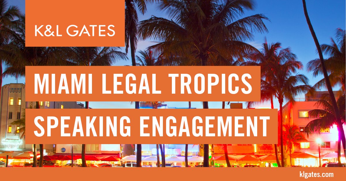 KLGates_Miami's tweet photo. @klgates Miami lawyers @elisadamico and Mallory Cooney will be discussing crisis management and cyber incident response for the @FLManufacturers alongside Sanjay Deo of @24By7Security on Wednesday. Join us for this free and informative program!

https://t.co/lHLvzRevqP https://t.co/E7Dndy7JDn