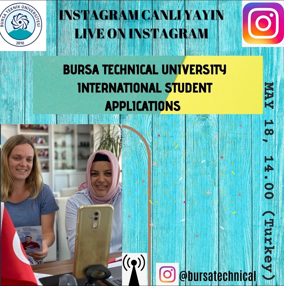 Bursa Technical University International (@bursatechnical) on Twitter photo Please join our live event to find out more about Bursa Technical University International Student Applications 2021-2022!
<a href="/yokgovtr/">Yükseköğretim Kurulu</a> @_StudyinTurkey <a href="/arif_karademir/">Arif Karademir</a> <a href="/BursaTeknikUni/">Bursa Teknik Üniversitesi (BTÜ)</a>
#Turkey #Bursa #Internationalstudents #Internationalstudents #yos #bursatechnicaluniversity Please join our live event to find out more about Bursa Technical University International Student Applications 2021-2022!
<a href="/yokgovtr/">Yükseköğretim Kurulu</a> @_StudyinTurkey <a href="/arif_karademir/">Arif Karademir</a> <a href="/BursaTeknikUni/">Bursa Teknik Üniversitesi (BTÜ)</a>
#Turkey #Bursa #Internationalstudents #Internationalstudents #yos #bursatechnicaluniversity