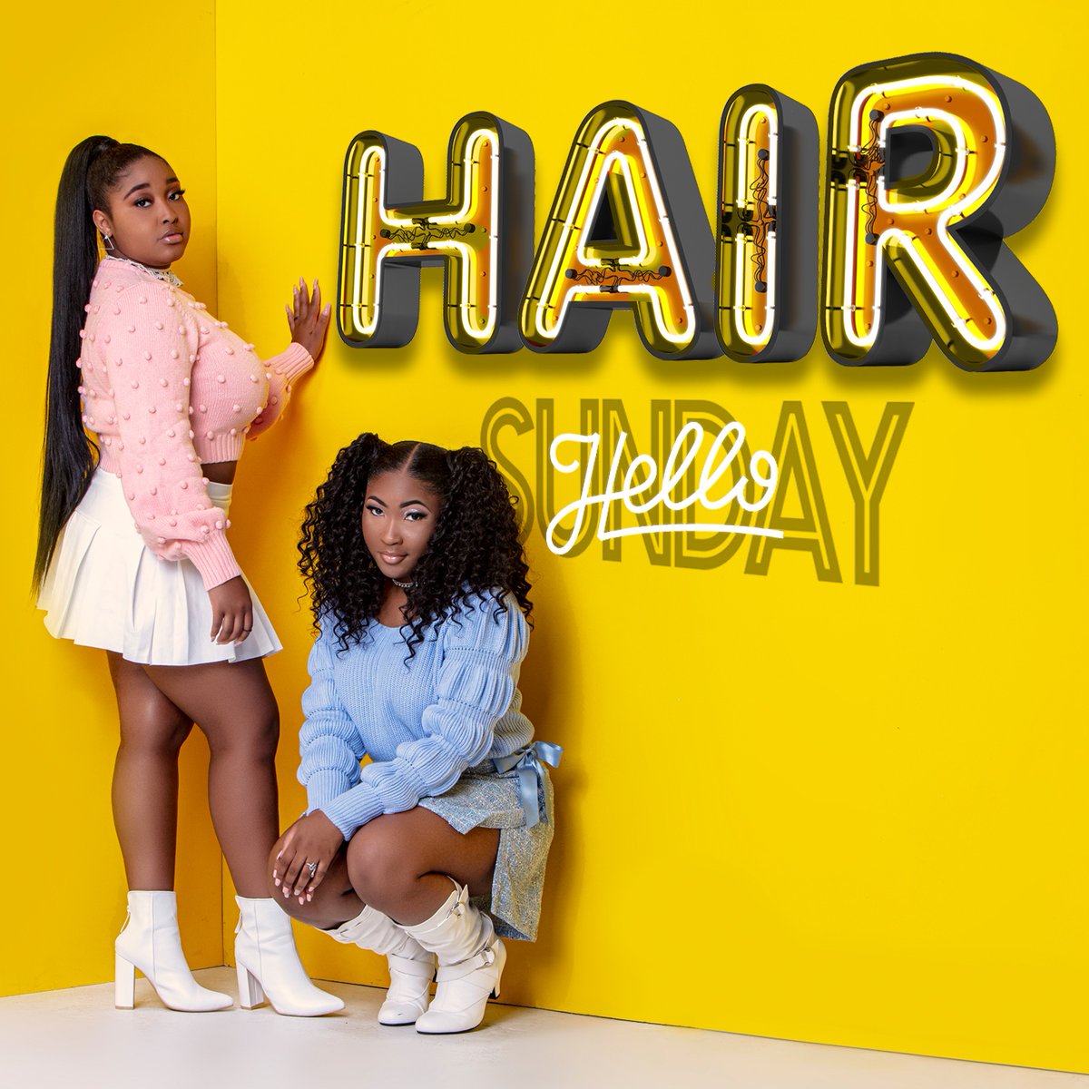 HelloSundayDuo's tweet image. distrokid.com/hyperfollow/he… Hey Weekends! Click the link to pre-save our new single “Hair” It drops this FRIDAY!
