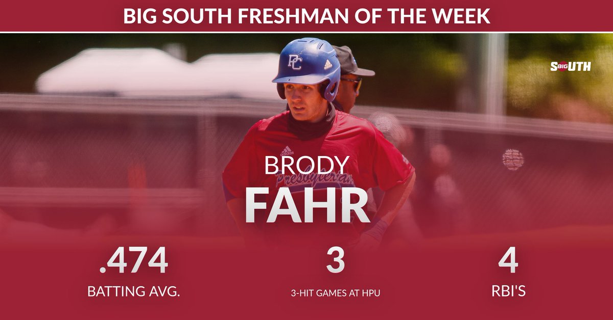 Fahr Earns Big South Freshman of the Week Honors

📰: bit.ly/3oneKK0

#GoBlueHose