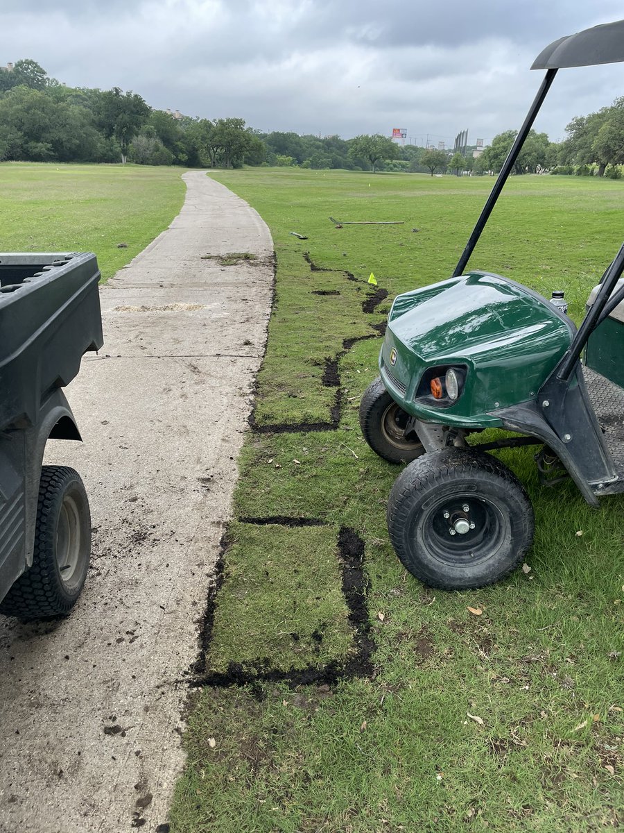 Week 2, Greens and Tee boxes have been sod cut and we begin the stripping process!