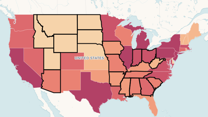 pelhamprog's tweet image. 19 states (map + Alaska), 2.2 million workers, and $12.4 billion in #pandemic #unemployment benefits sucked out of the economy.  #FixUI