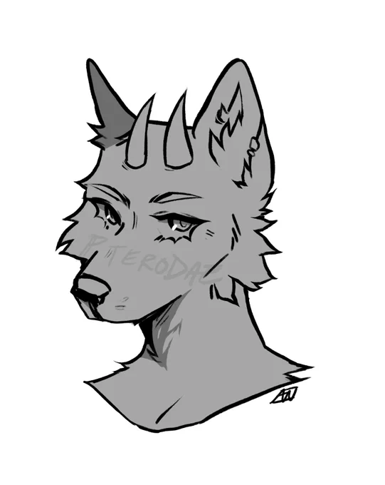 i'll finish this bust if someone buys the design i posted yesterday ! so 15 for the adopt + this 👀 #adopts #adoptable #furryart 