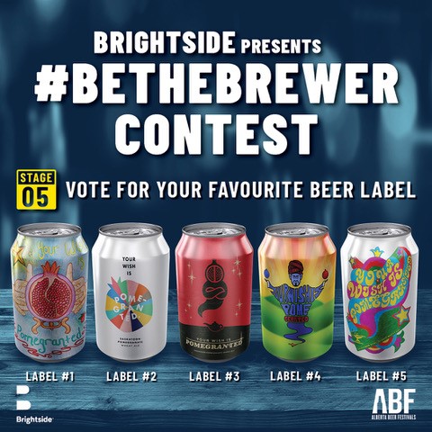 apresfestivals's tweet photo. We’ve got some bold and beautiful labels for this year’s @hibrightsider #BeTheBrewer beer 🏷️ Which one do you see yourself sippin’?! Cast your vote now for your favourite 'Your Wish Is Pomegranted' label and you could win some amazing prizes. Hop to it! https://t.co/t4mSk1SM5k https://t.co/xCau70E25D