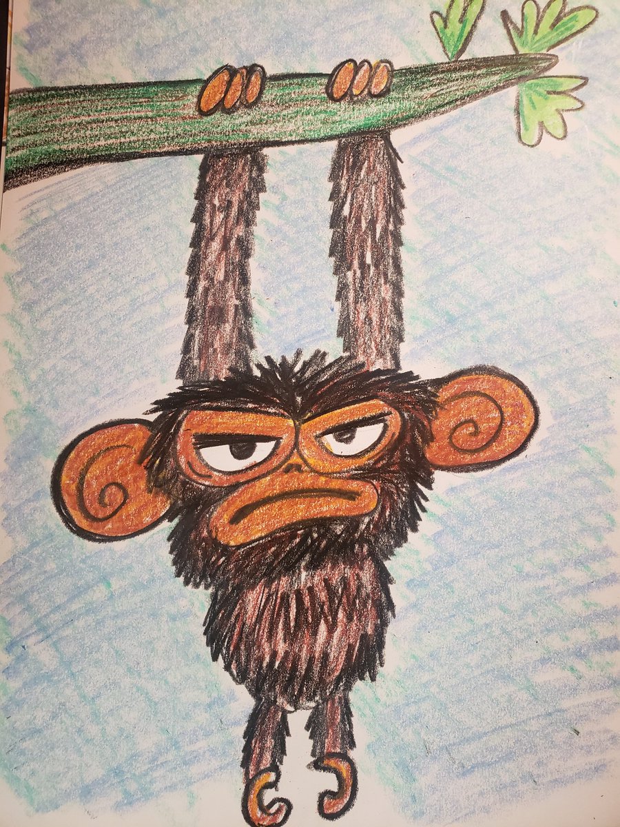 tiffjmurchison's tweet photo. Grumpy Monkey can be happy or sad or silly... and its okay. A good friend by your side always helps lots ❤ https://t.co/5aNCB9fRUu