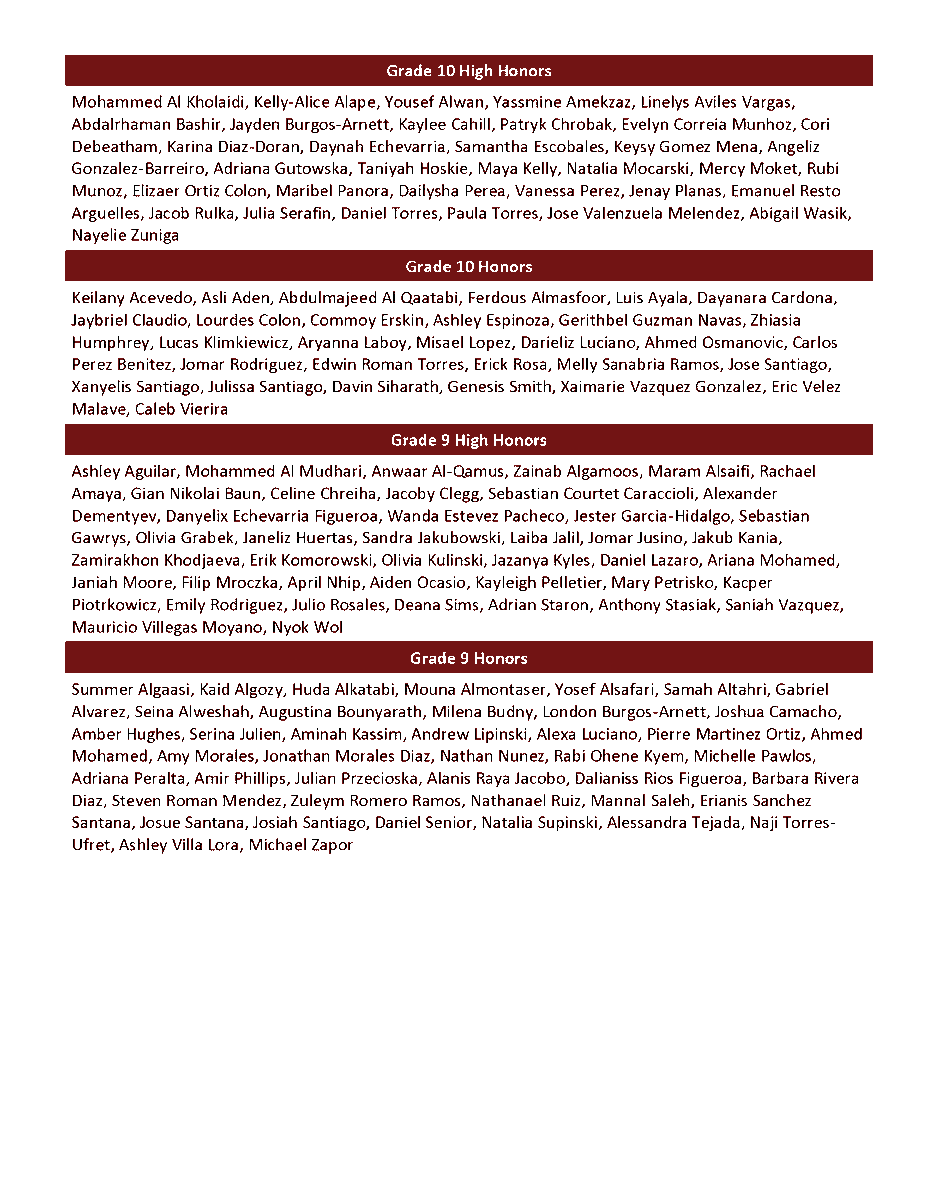CSDNBCT's tweet photo. New Britain High School has announced their Honor Roll for the third quarter. Congratulations to all who earned this recognition! https://t.co/KRxHjDrE1r