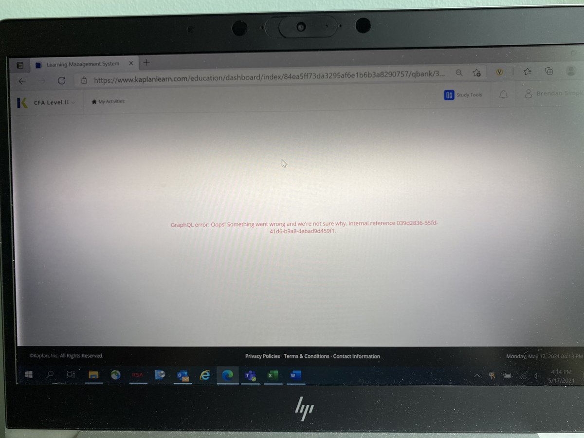 BSimp's tweet photo. @KaplanSchweser Pls fix https://t.co/kAdgjaXM5X
