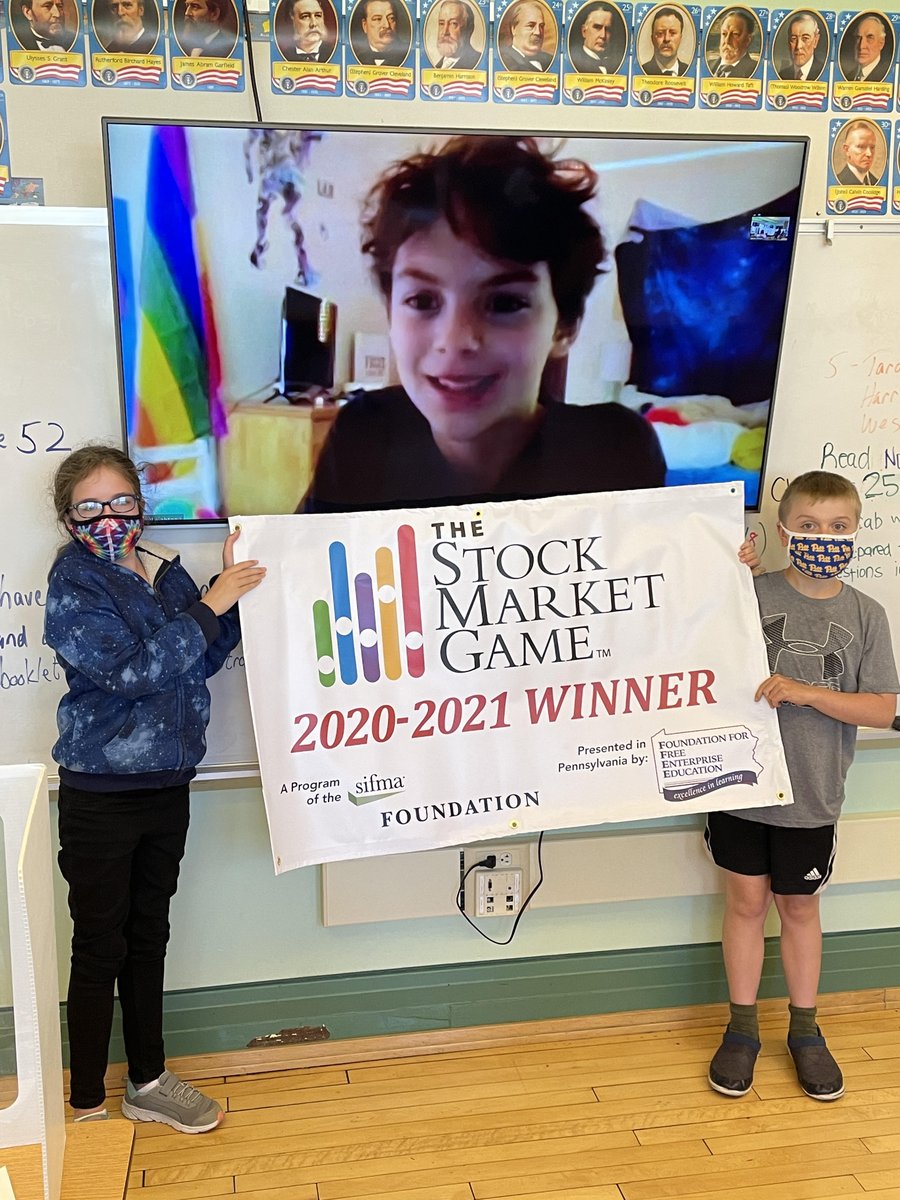 MTLSD's tweet photo. Congrats to the Washington School Stock Market Game winners who came in 1st & 2nd in the elementary regional division of 47 teams.
1st Place:Violet Mentz-Johns, Leighton Pavlik and Harry Miller
2nd Place:Marissa Bober,Arlie Boscoe,Sam Kunselman, & Arianna Klaber
@MNelsonWESMTLSD https://t.co/pB0y9fhzHa