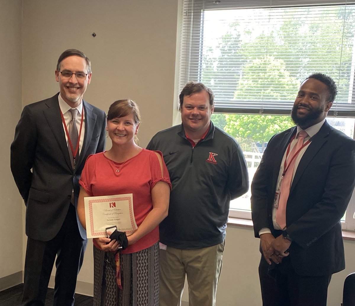 Honoring our 25 Years in Education recipients with a gold Kirkwood pin. Congrats on 25 years Dr. Limpert.  <a href="/joinksd/">#JoinKSD</a> <a href="/westchesterksd/">WestchesterKSD</a> <a href="/kwoodschools/">Kirkwood School Dist</a>