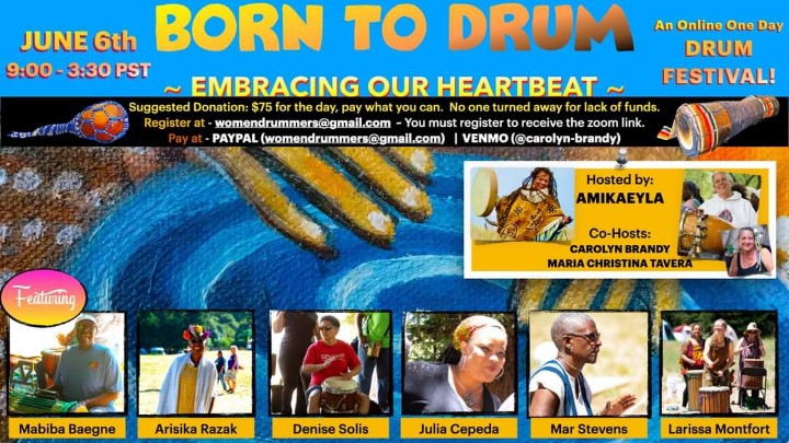 Registration and schedule for #EmbracingOurHeartbeat is available at 
bit.ly/EOHeartbeat. 

#BornToDrum #WomenDrummers
#FemaleDrummers
