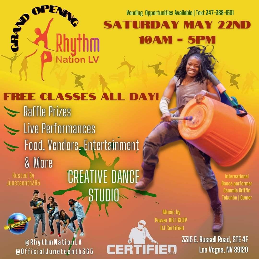 Come celebrate grand opening Las Vegas' newest dance studio @rhythmnationlv!
Saturday, May 22nd
Free performances and classes all day!  
#dancestudio #grandopening #molodi #gimmesomemo #eatmoreart pic.x.com/P94PHIYHGb