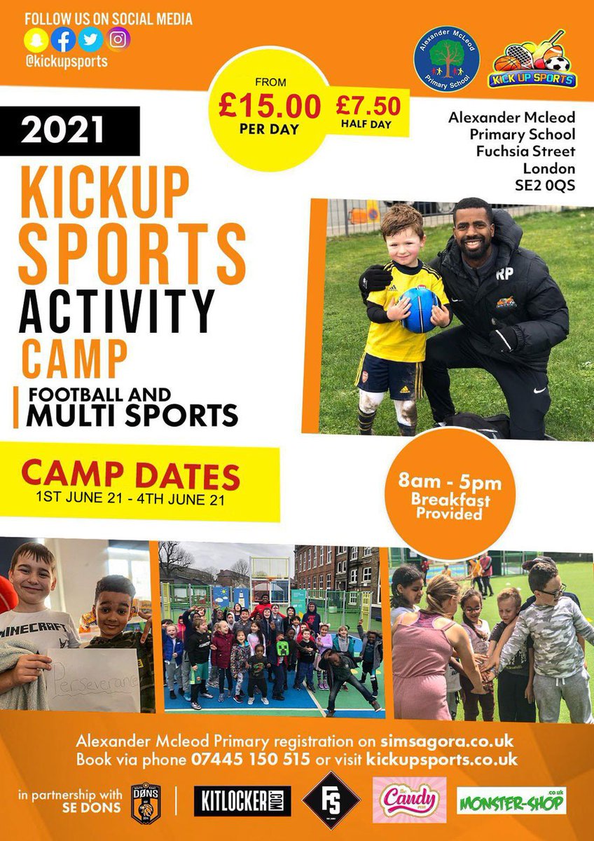 KUS Activity Camp: Book Here 📝

➡️ kickup-sports.class4kids.co.uk/camp/3

#KUS #KUSFamily #SportsCamps