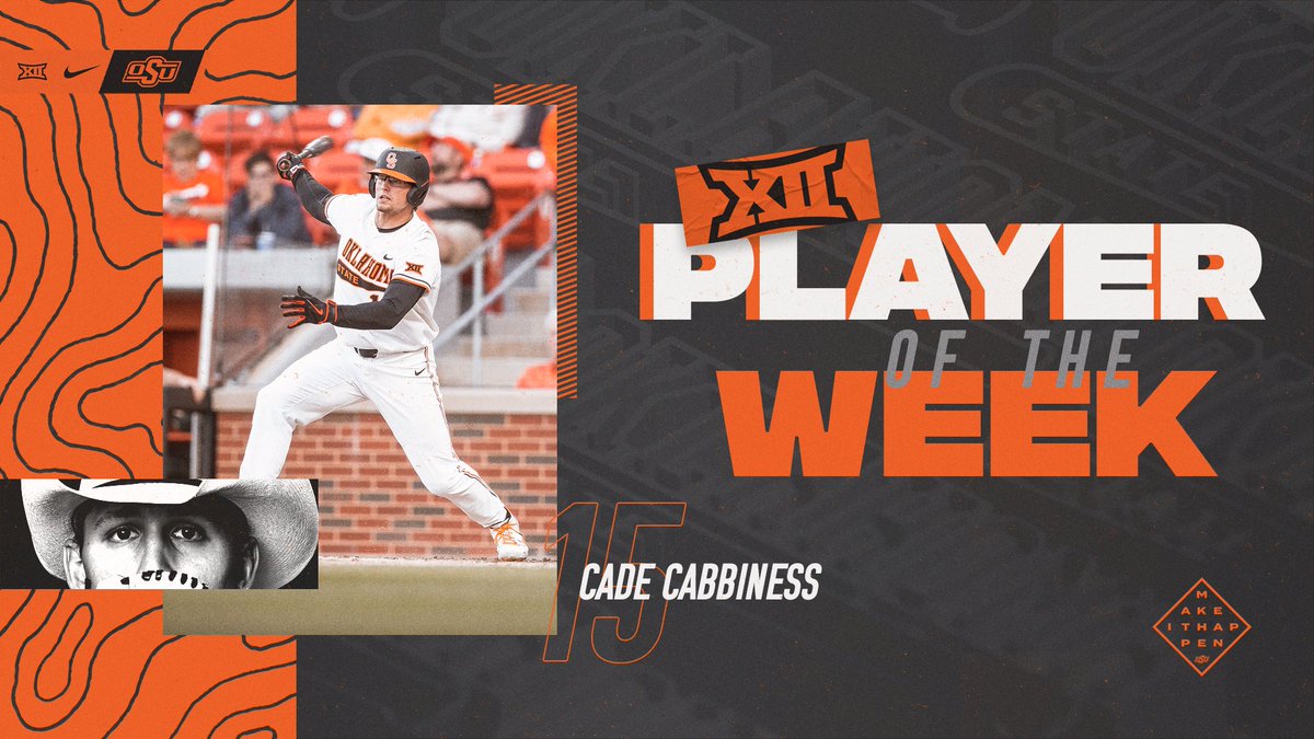 A strong week at the plate rewarded for <a href="/CadeCabbiness/">Cade Cabbiness</a> 

🔗 bit.ly/3opLJxs

#MakeItHappen #GoPokes