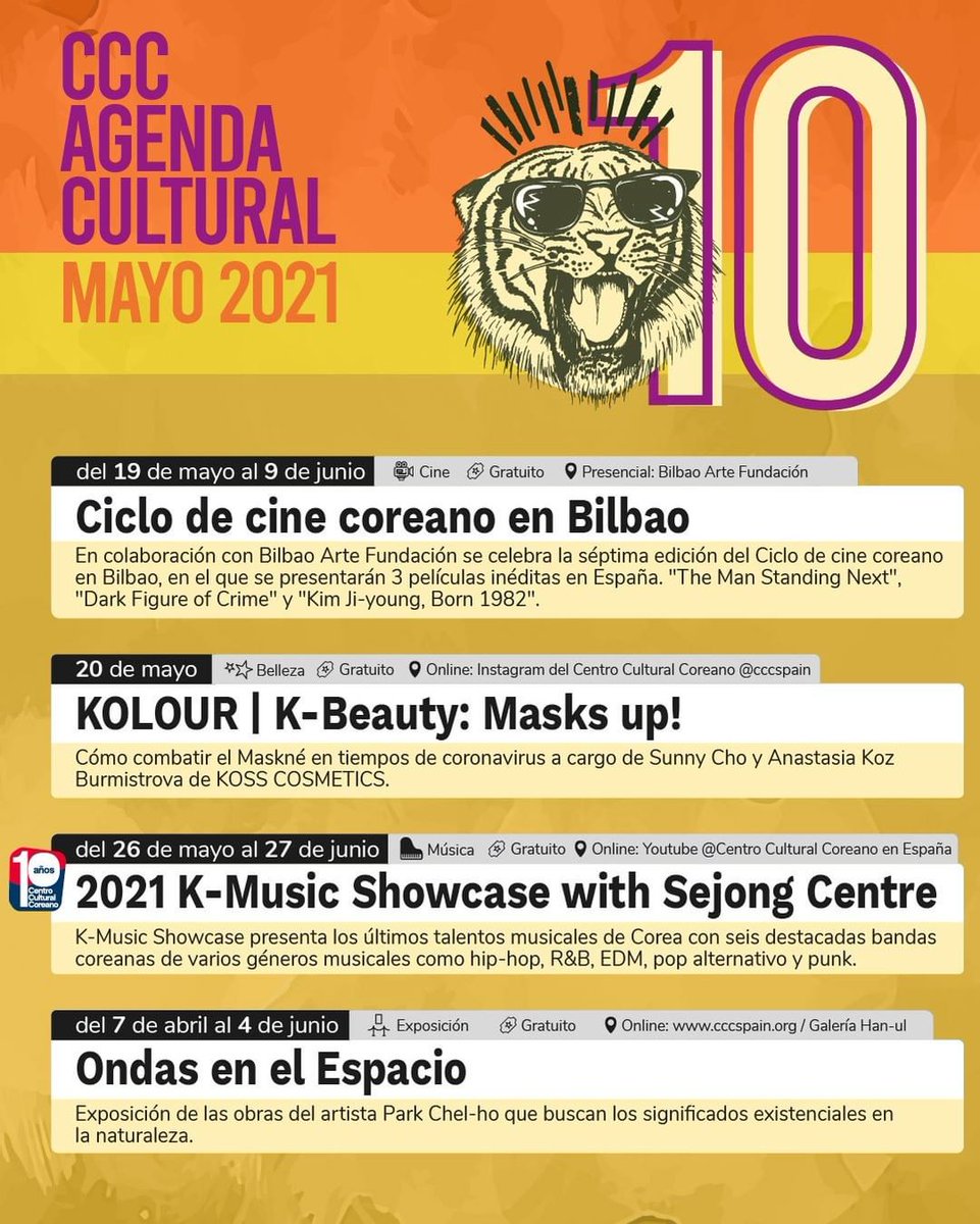 AsociacionAKA's tweet photo. #10moaniversarioCCC @CCCspain
En colaboración con @BilbaoArte se celebra la 7ª edición del Ciclo de cine coreano en #Bilbao, donde estarán presentes el drama y el thriller.
https://t.co/g6qI9tJmtl
#cccspain #centroculturalcoreano https://t.co/rEjiSdMJXN