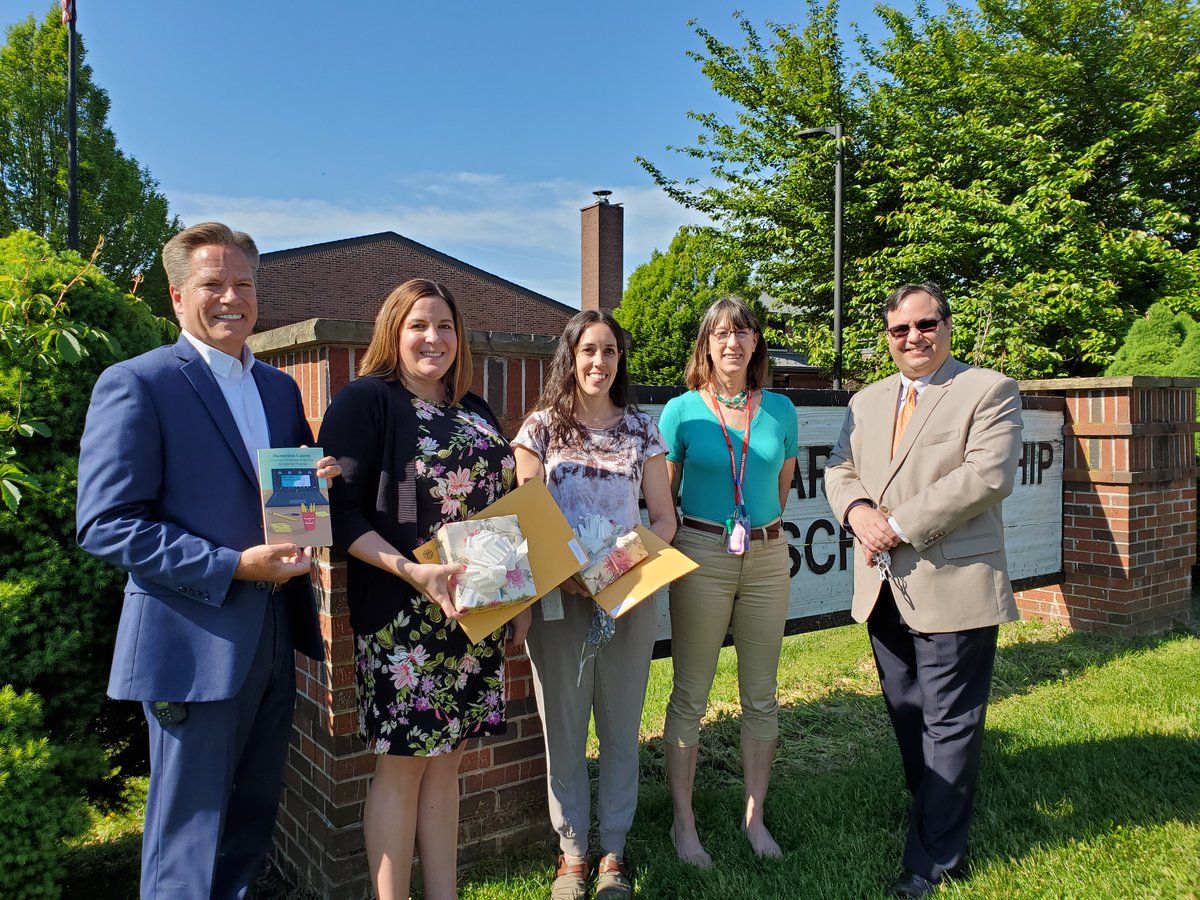 Due to a zoom call with students in China, Delaware Township 2020 and 2021 Teachers and Ed. Professionals of the Year could not pose together for a group shot with Superintendent Wiener and Supervisors Pillon and Racile. #dedication <a href="/NewJerseyDOE/">New Jersey Department of Education</a> <a href="/DTS_K8/">Delaware Township School</a> <a href="/DrRWiener1/">Dr. R. Wiener</a> #TeachersRock