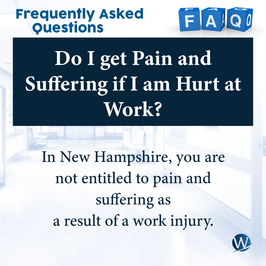 WardLawNH's tweet photo. While you are not entitled to pain and suffering for a work injury, you may be able to receive pain and suffering as part of a third party claim.
.
#workerscomp #FAQ https://t.co/Bjej8XzHrN
