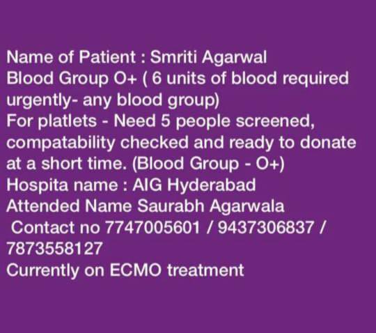 Need 5 matched blood donors pls help  <a href="/ELister_social/">ELister - Blood Donors 🇮🇳</a> <a href="/HiHyderabad/">Hi Hyderabad</a> <a href="/TeamSOSIndia/">Team S.O.S India</a> <a href="/Blood_Matter/">BloodMatters</a> <a href="/TeamSOSIndia/">Team S.O.S India</a> <a href="/ELister_social/">ELister - Blood Donors 🇮🇳</a> <a href="/SoodFoundation/">Sood Charity Foundation</a> <a href="/HiHyderabad/">Hi Hyderabad</a> <a href="/blooddonor/">say</a> <a href="/PlasmaBridge/">Plasma Bridge</a> <a href="/mercymission1/">MercymissionIndia</a> <a href="/CovidPlasmaIn/">Covid Plasma India</a> @BeTheMatch <a href="/BloodAid/">BloodAid</a>