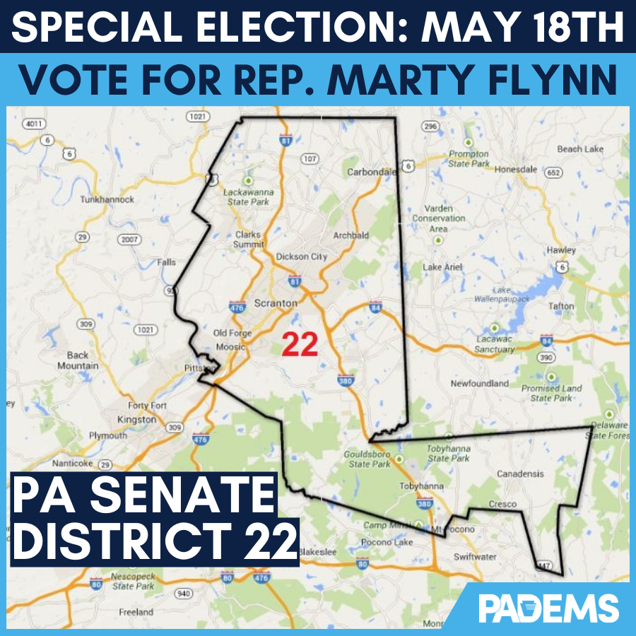 PADemParty's tweet photo. In addition to tomorrow's regularly scheduled primaries, there are four special elections in/around:
📍 Scranton / Tobihanna
📍 Lebanon / Middletown
📍 Kitanning / Olivet
📍 Ligonier / Greensburg

Anyone — not just registered Dems — can vote to send our candidates to Harrisburg! https://t.co/qR1ednNnkw