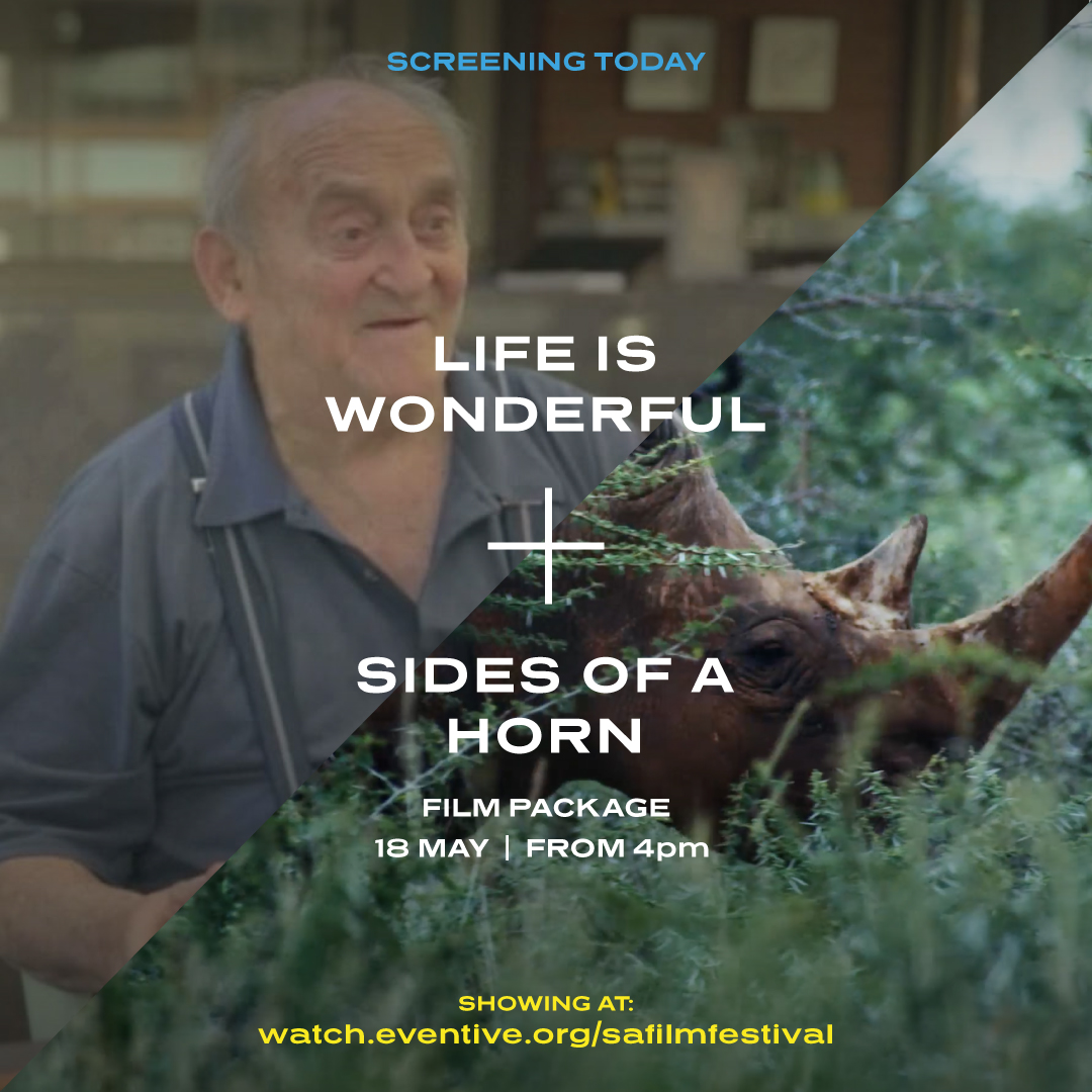 2 films tonight

Life is Wonderful - Celebrating the centenary of Nelson Mandela's birth with a look back at the Rivonia Trial

Sides of a Horn - Telling South Africa's rhino poaching war from both sides of the fence.

Tickets &amp; watch - bit.ly/3aZZXzr 

<a href="/sidesofahorn/">Sides of a Horn</a>