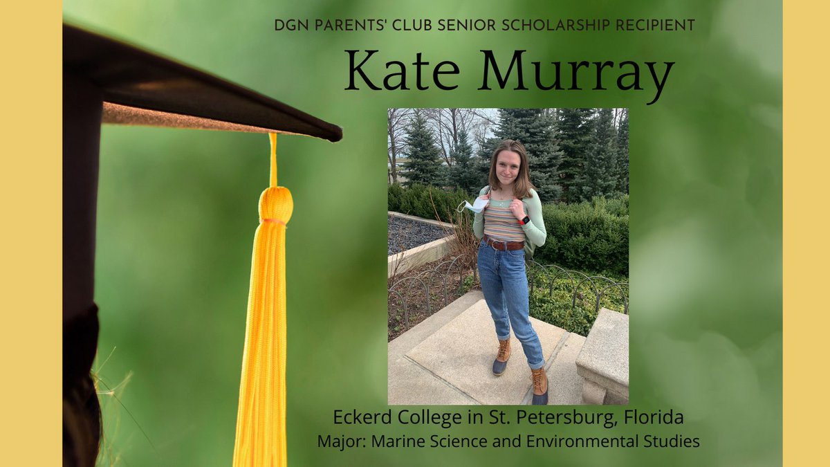 Congratulations to another one of our DGN Parents' Club Senior Scholarship Recipients! #WeAreDGN #99Learns