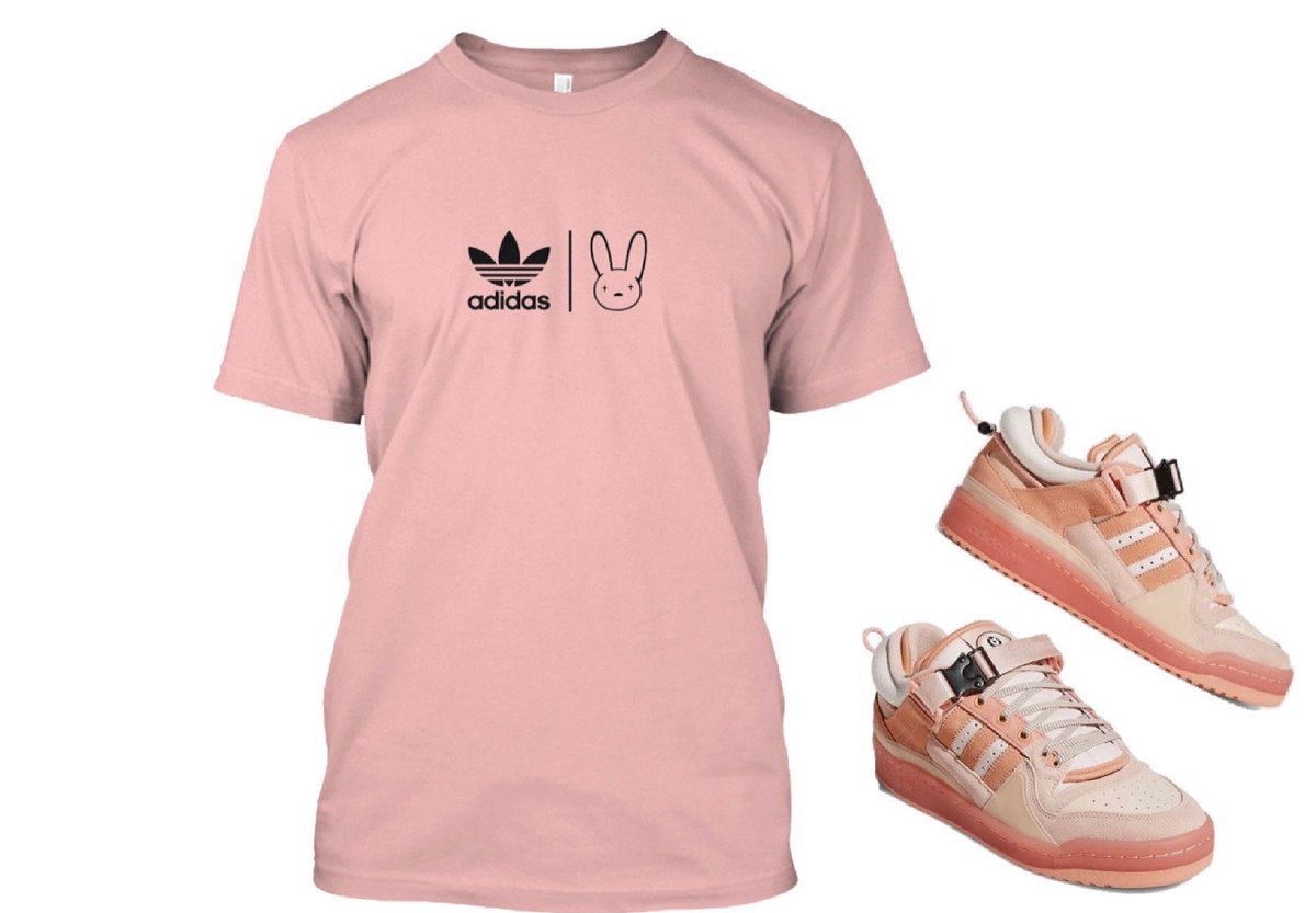 _LatinoGang's tweet image. Bad Bunny Adidas shirts available in brown and pink 🔥 

Poshmark: poshmark.com/closet/izzymal…