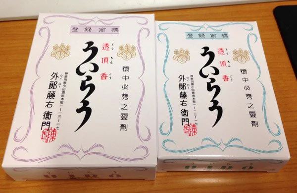 これが薬のういろう。右が3000円、左が5000円。通販もしてないし支店もない。マジでこの本店でしか買えない薬なのです。駅前にういろう駅前店があるけど、そこではお菓子のういろうは買えるけど薬のういろうは買えません。 