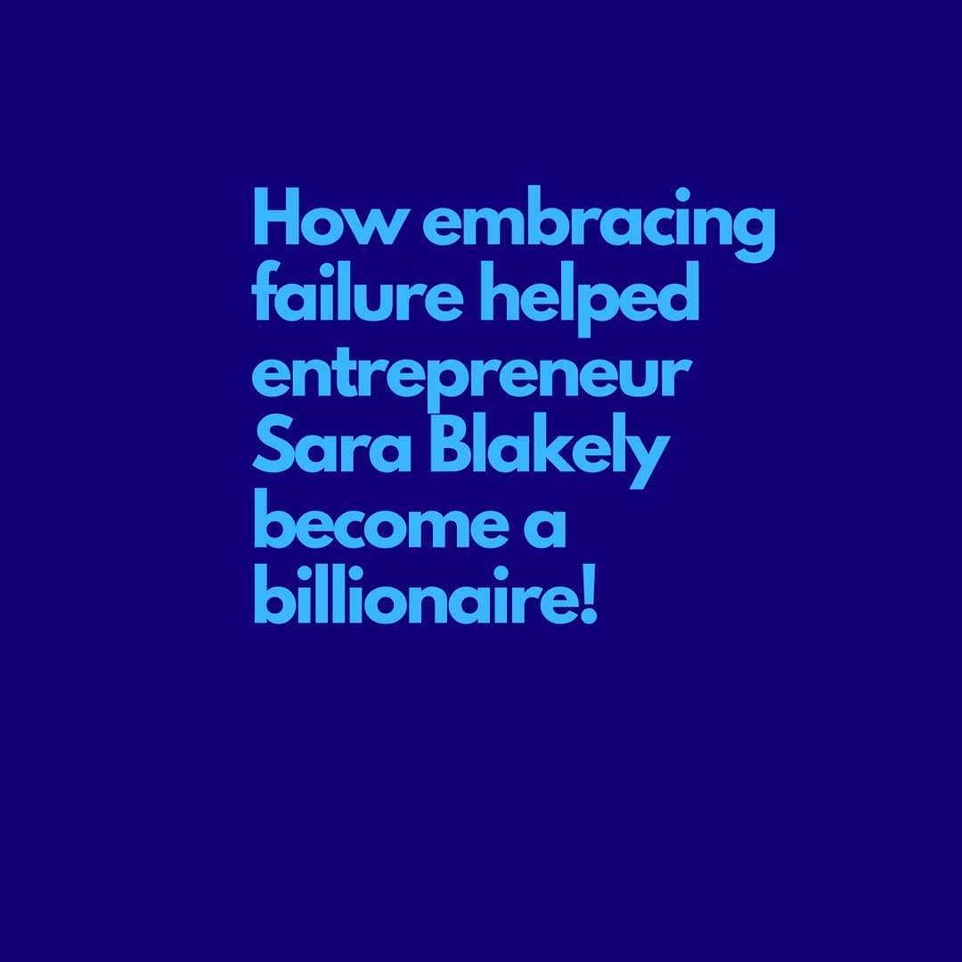 Do you have a fear of failure? Then this post is for you! Find out how embracing failure helped entrepreneur Sara Blakely become a billionaire! 
Click for more  instagram.com/p/CO_cOXsgPWI/…